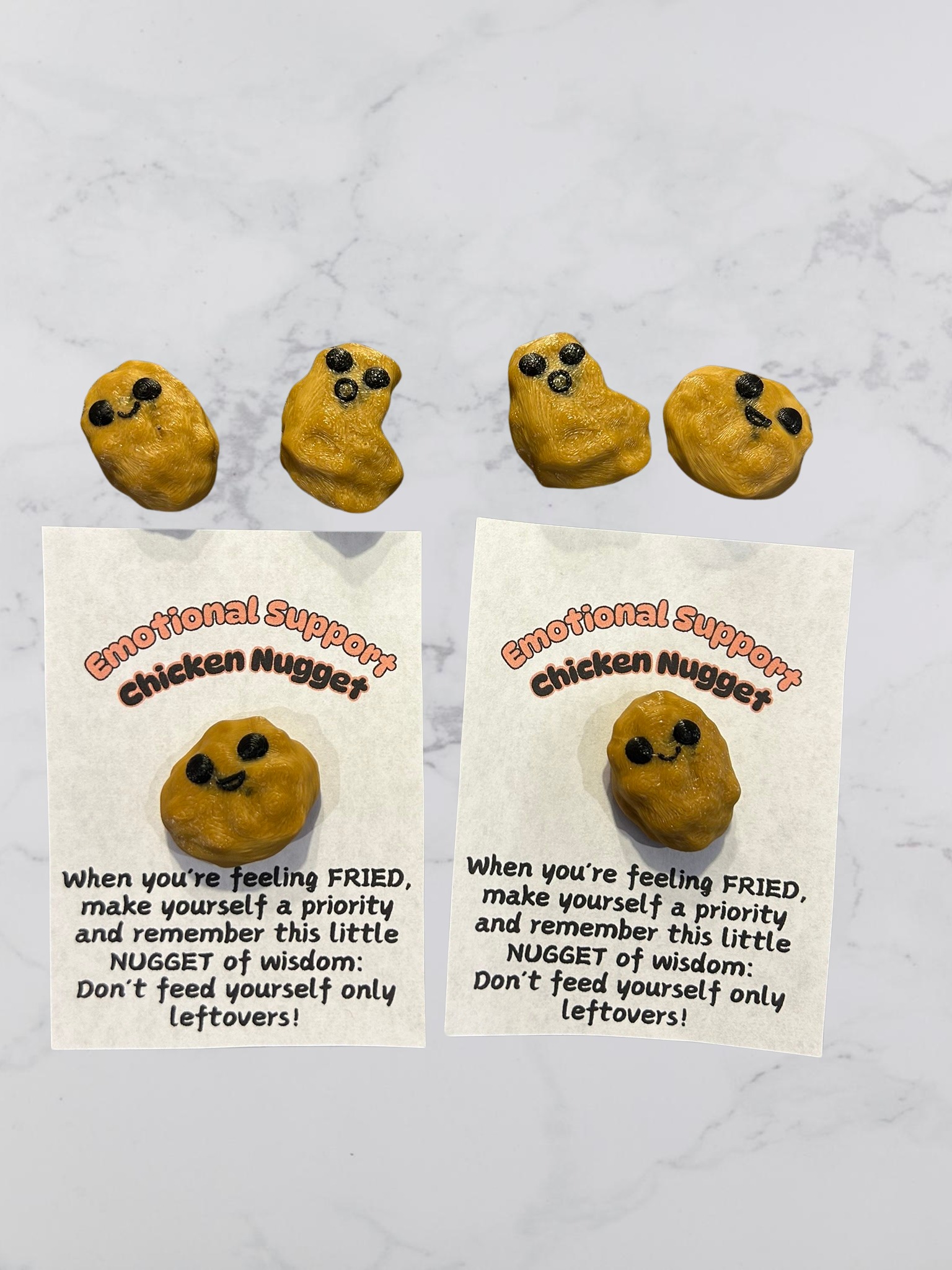 Emotional Support Chicken Nuggets with Card 3D 3MF Model — view 7