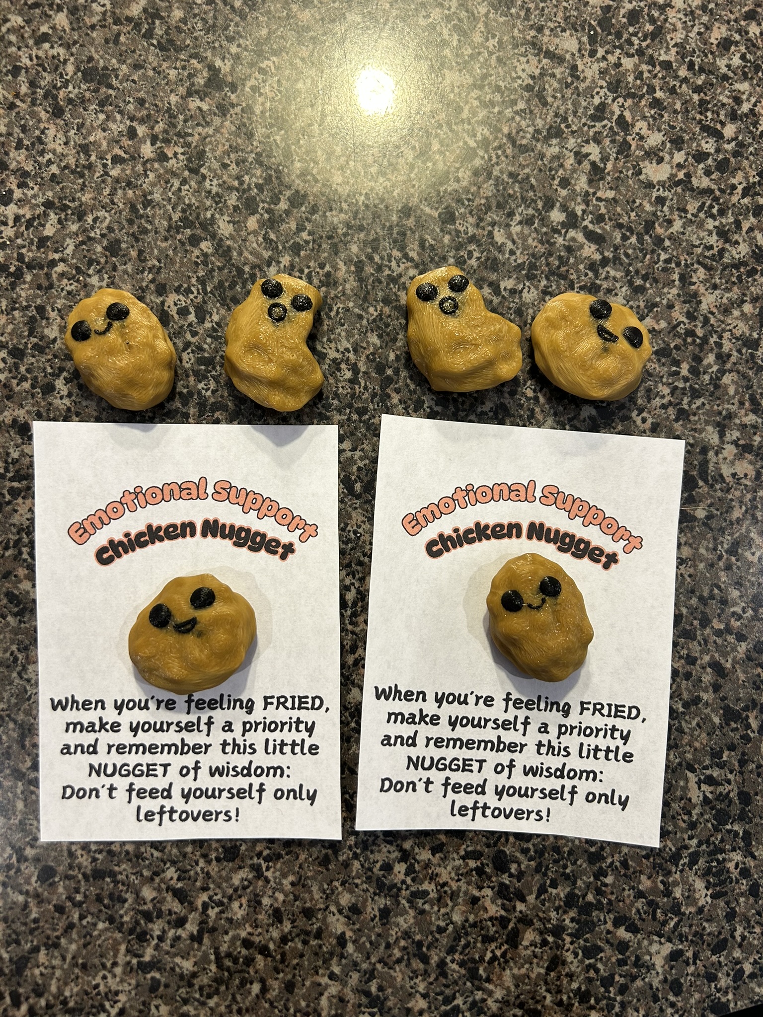 Emotional Support Chicken Nuggets with Card 3D 3MF Model — view 8