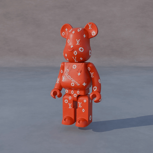 Supreme BearBrick 3D STL Model