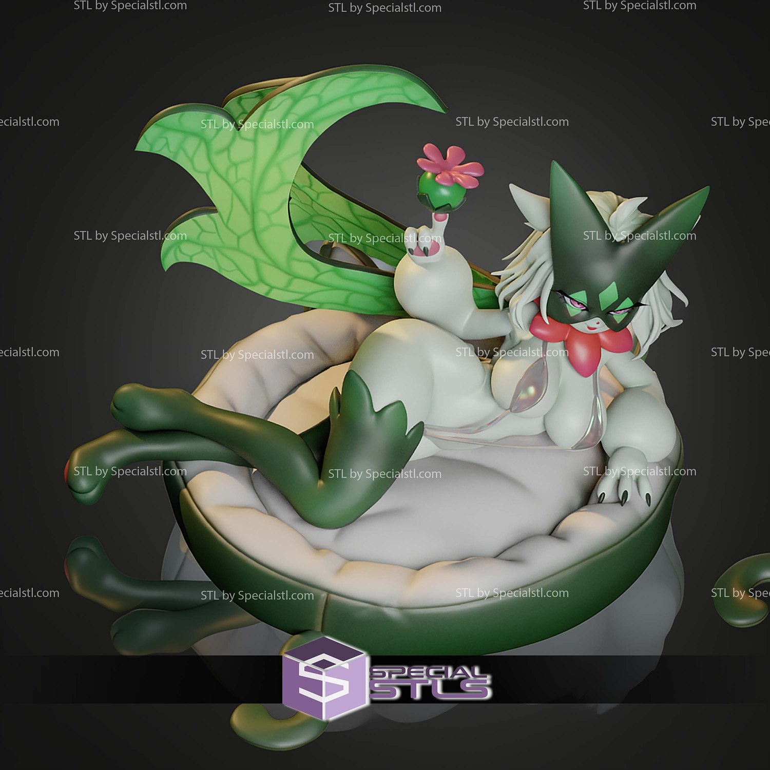 Luscious Meowscarada 167mm STL Files 3D Model — view 6
