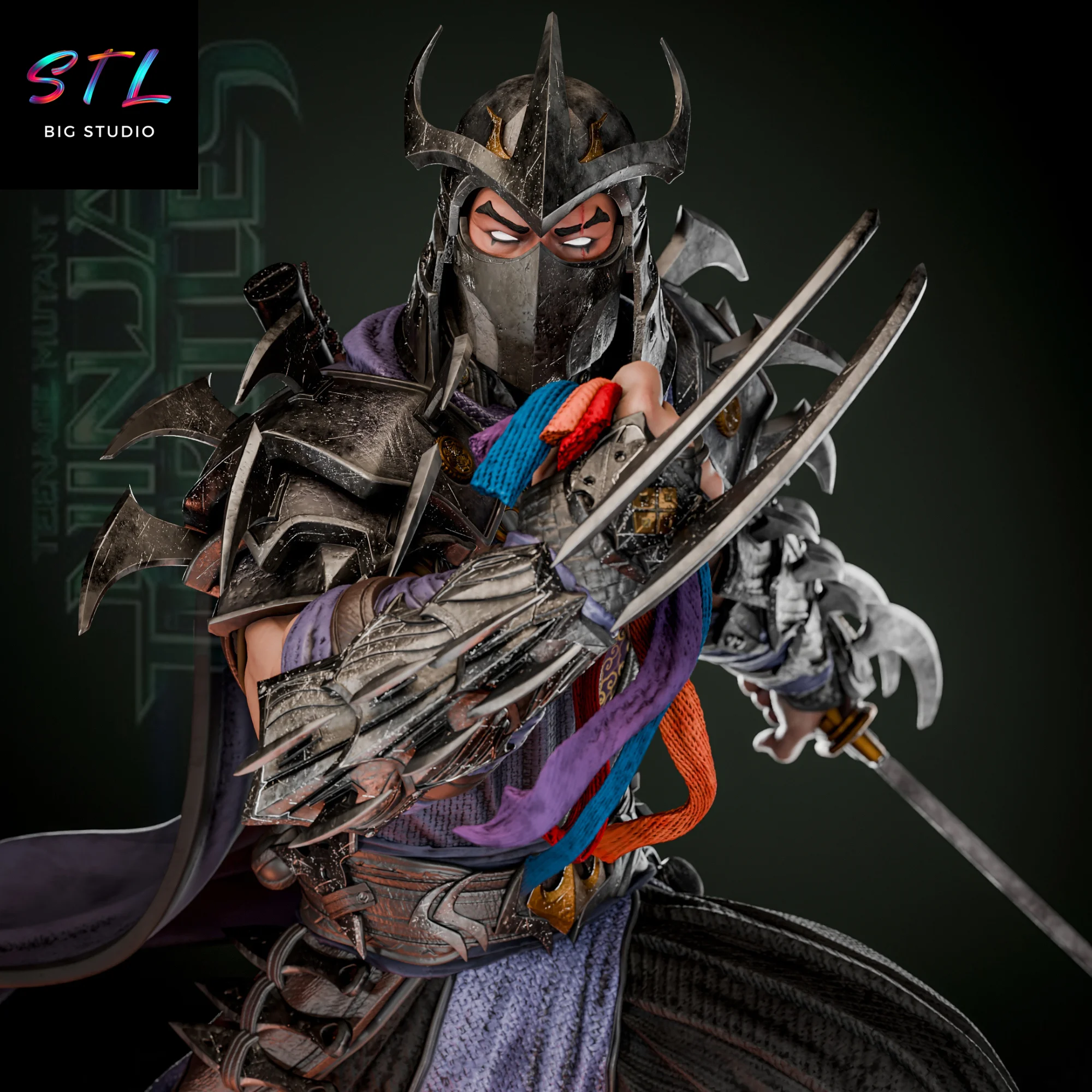 Shredder STL | Teenage Mutant Ninja Turtles | 3D Print Model Model — view 4
