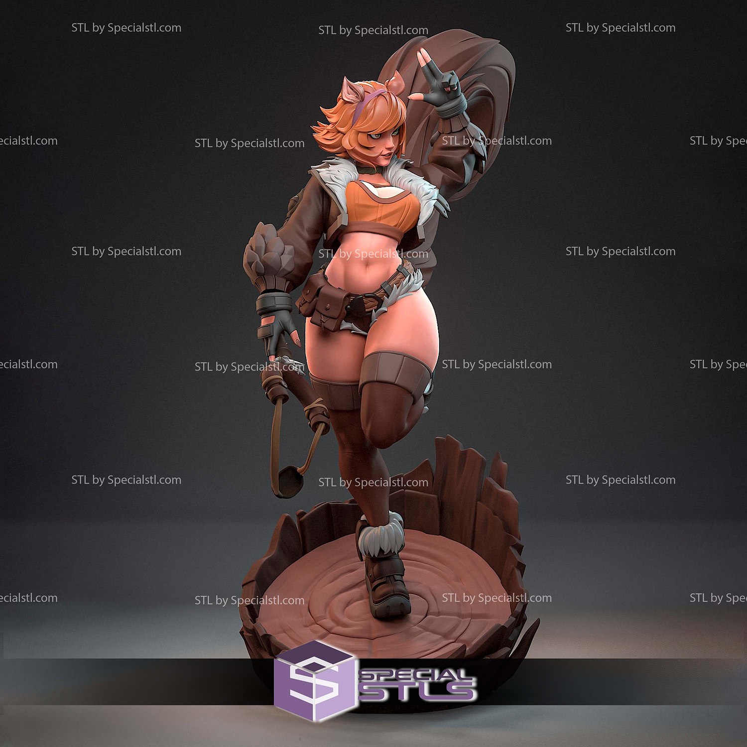 Squirrel Girl Thicc Marvel Rivals STL Files 3D Model — view 3