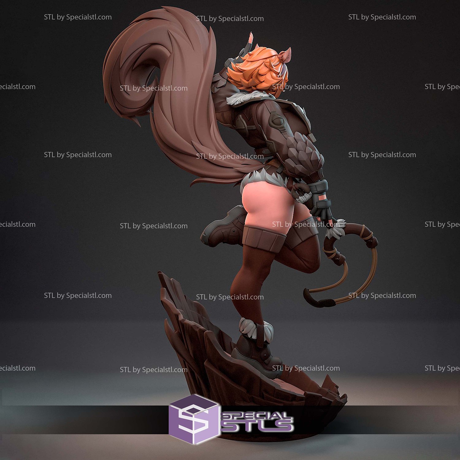 Squirrel Girl Thicc Marvel Rivals STL Files 3D Model — view 4