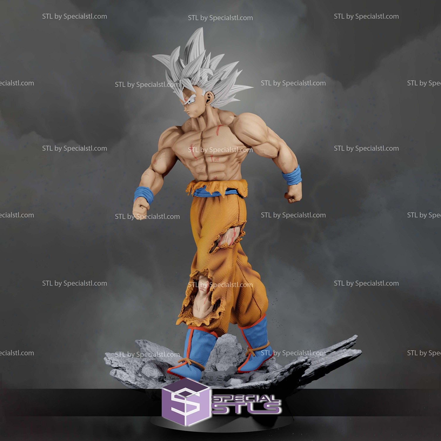 Ultra Instinct Goku Walking 3D Printer Files STL Model — view 2