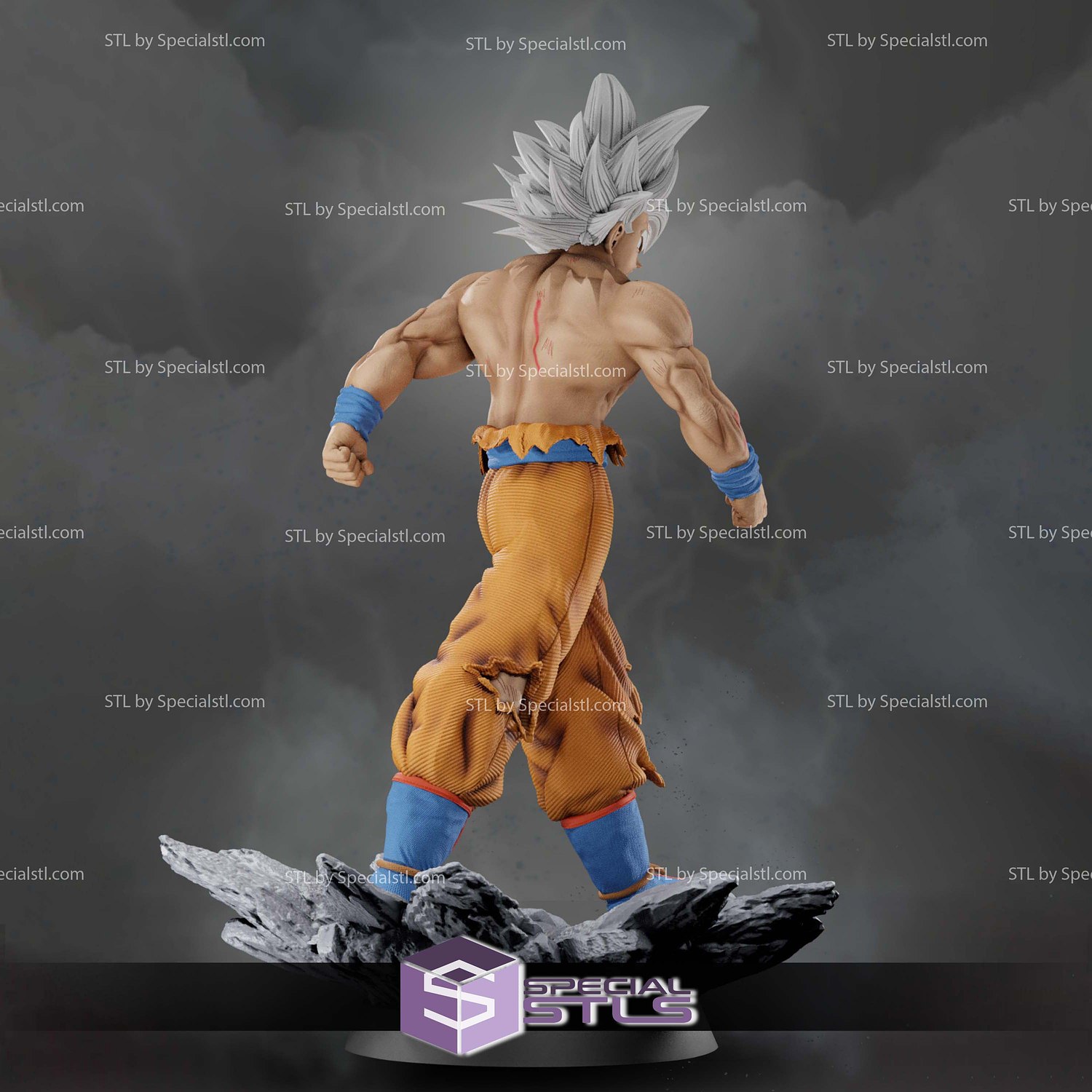 Ultra Instinct Goku Walking 3D Printer Files STL Model — view 3