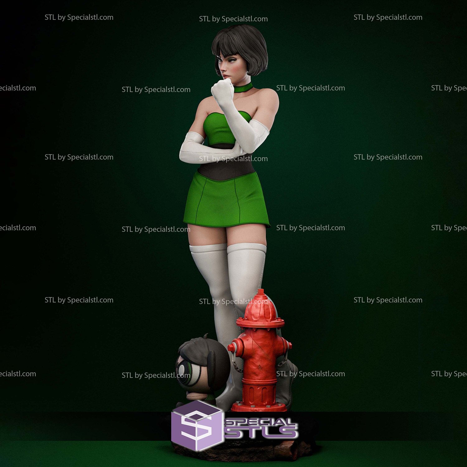 Buttercup Adult Powerpuff Girls 3D Printer Files STL Model — view 2