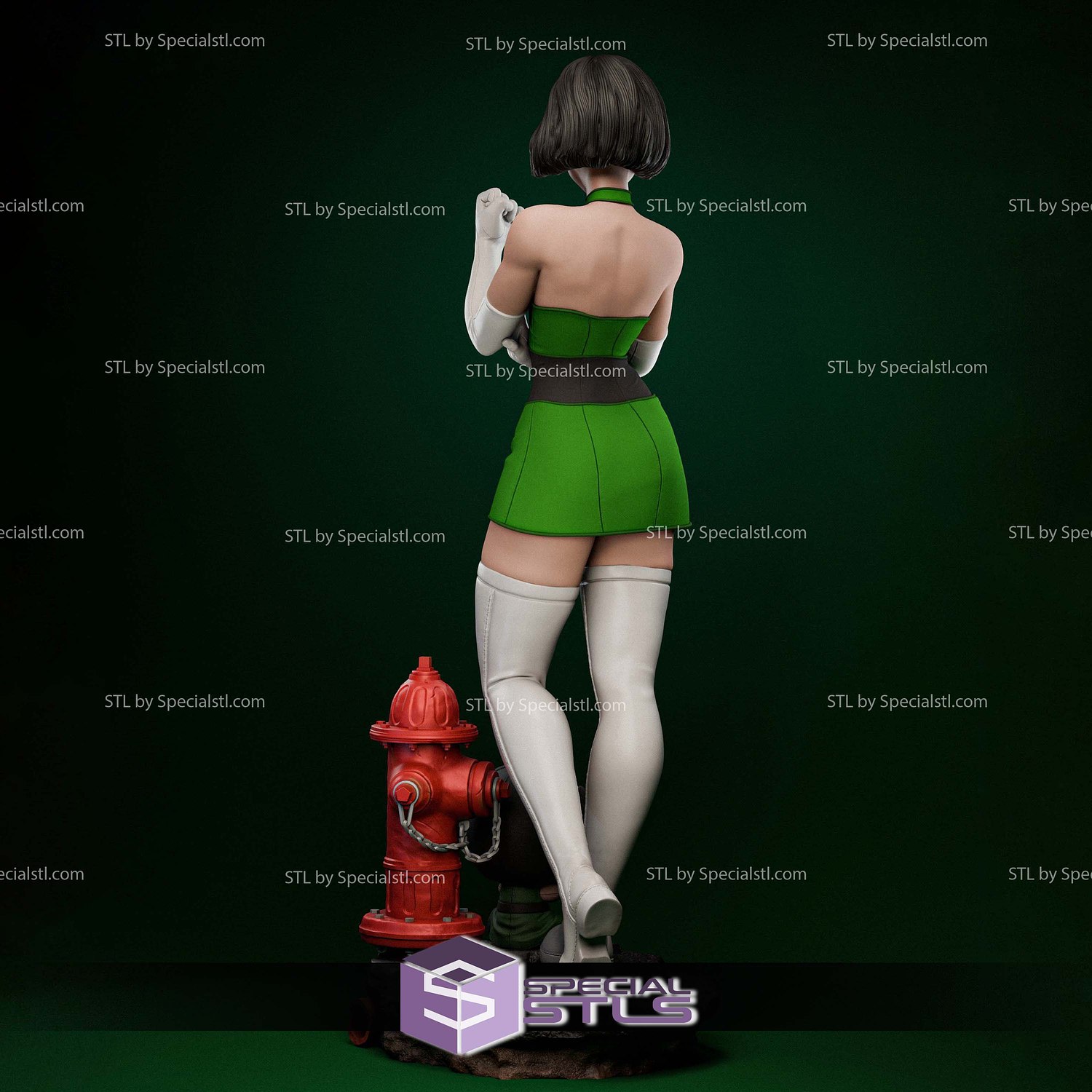 Buttercup Adult Powerpuff Girls 3D Printer Files STL Model — view 3