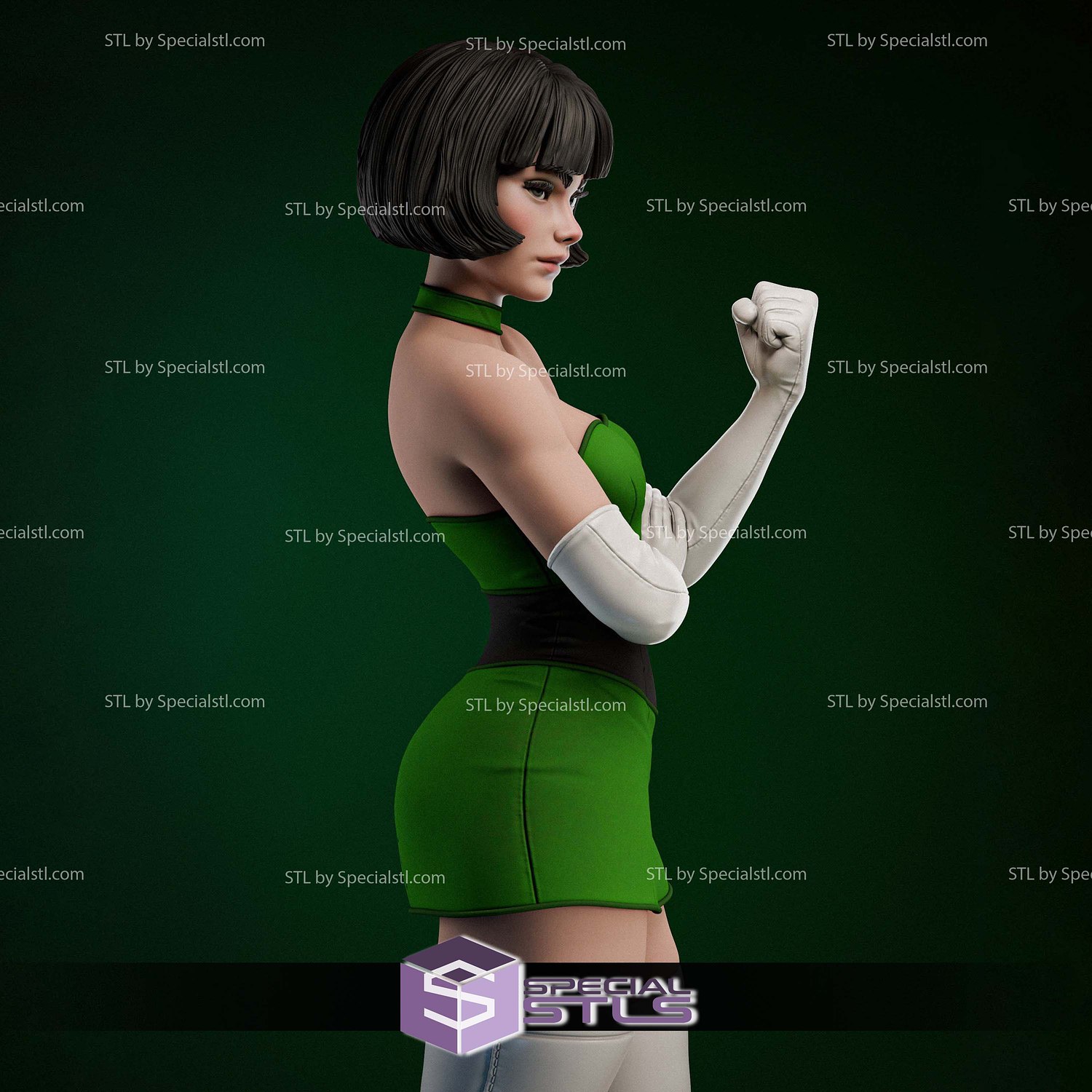Buttercup Adult Powerpuff Girls 3D Printer Files STL Model — view 5
