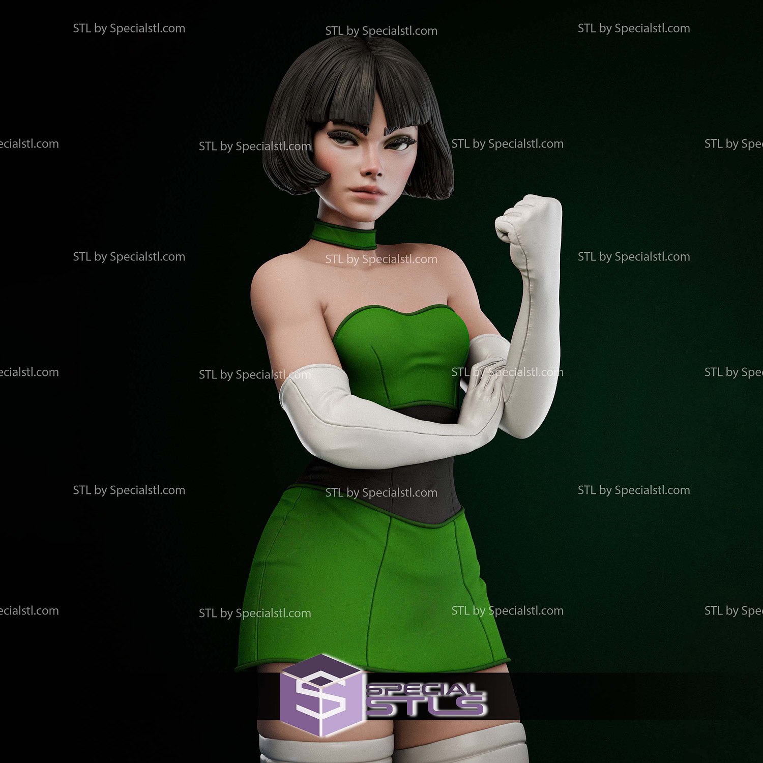 Buttercup Adult Powerpuff Girls 3D Printer Files STL Model — view 6