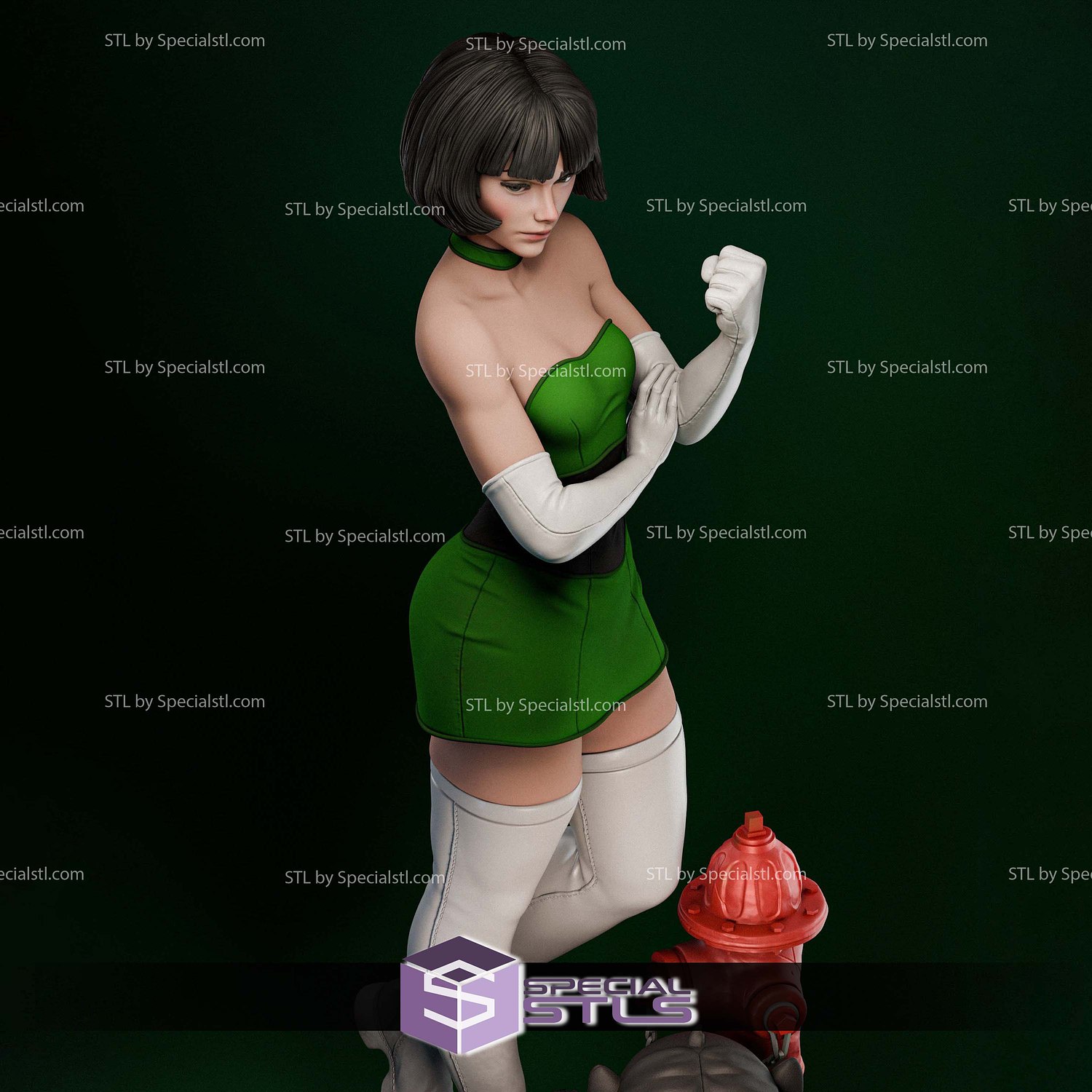 Buttercup Adult Powerpuff Girls 3D Printer Files STL Model — view 7