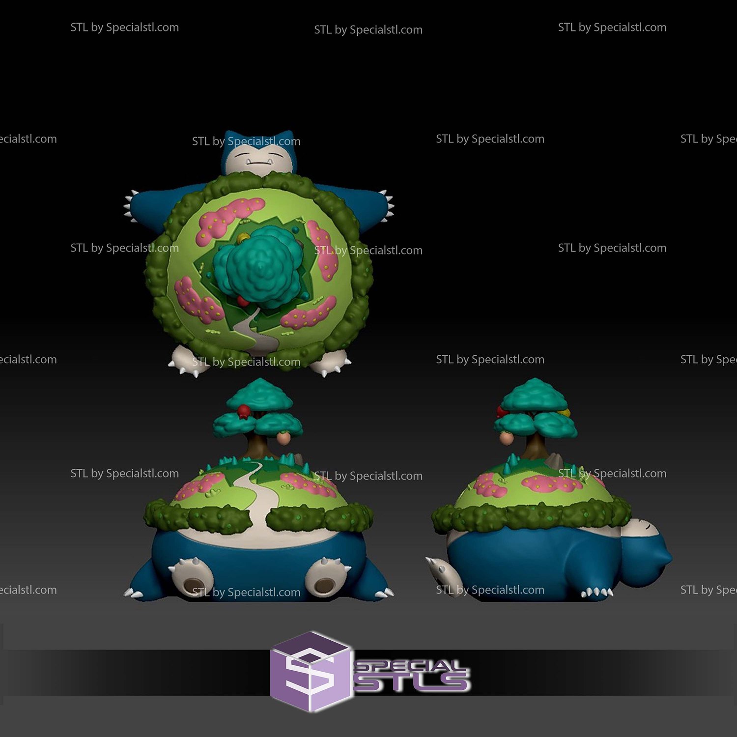 Pokemon STL Collection Gigantamax Snorlax 3D Model — view 2