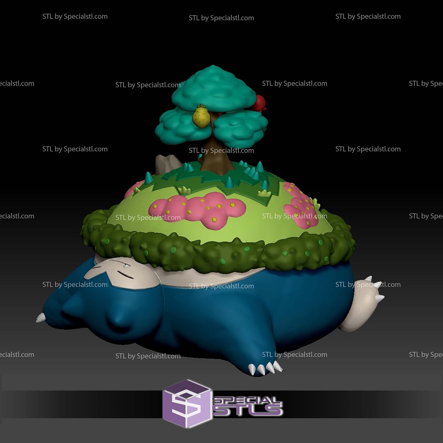 Pokemon STL Collection Gigantamax Snorlax 3D Model — view 3