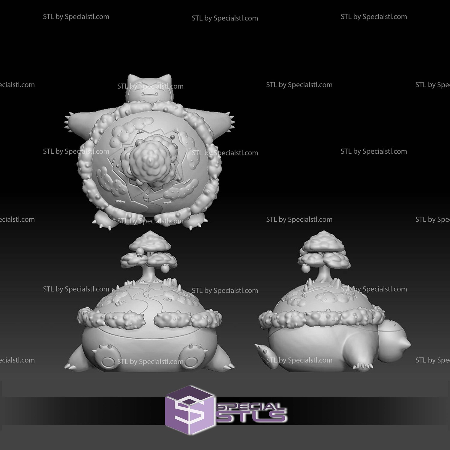 Pokemon STL Collection Gigantamax Snorlax 3D Model — view 4