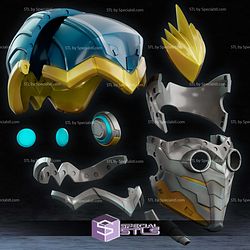 Cosplay STL Files Marvel Rivals Star Lord Helmet 3D Model — view 1