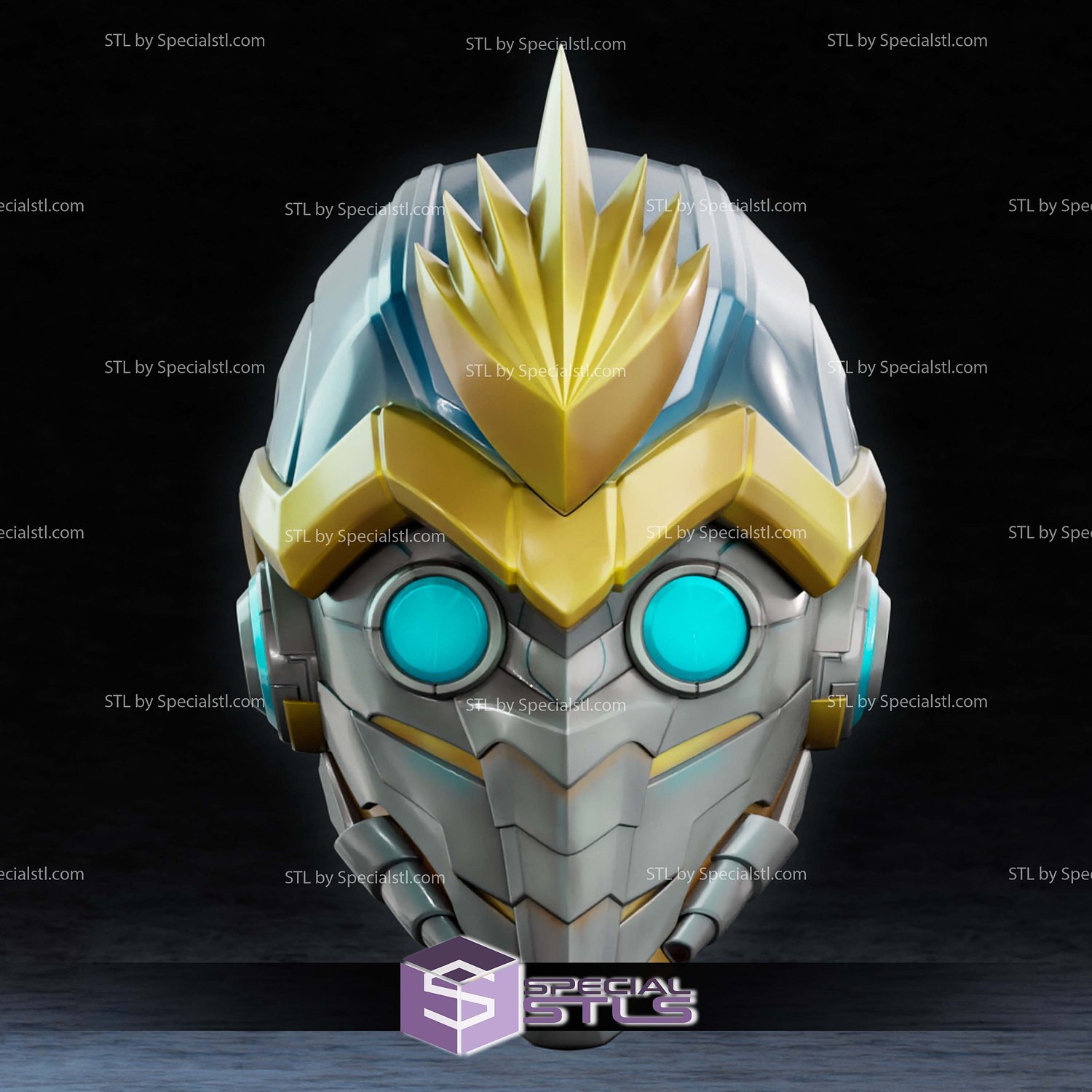 Cosplay STL Files Marvel Rivals Star Lord Helmet 3D Model — view 2
