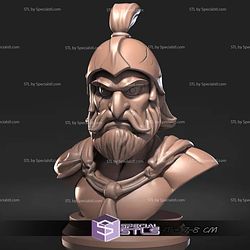 Mini Bust Character Collection STL Spartan 3D Model