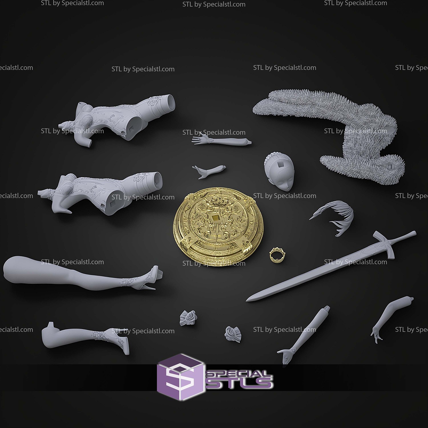 Saber Royal Fate Series 220mm STL Files 3D Model — view 2