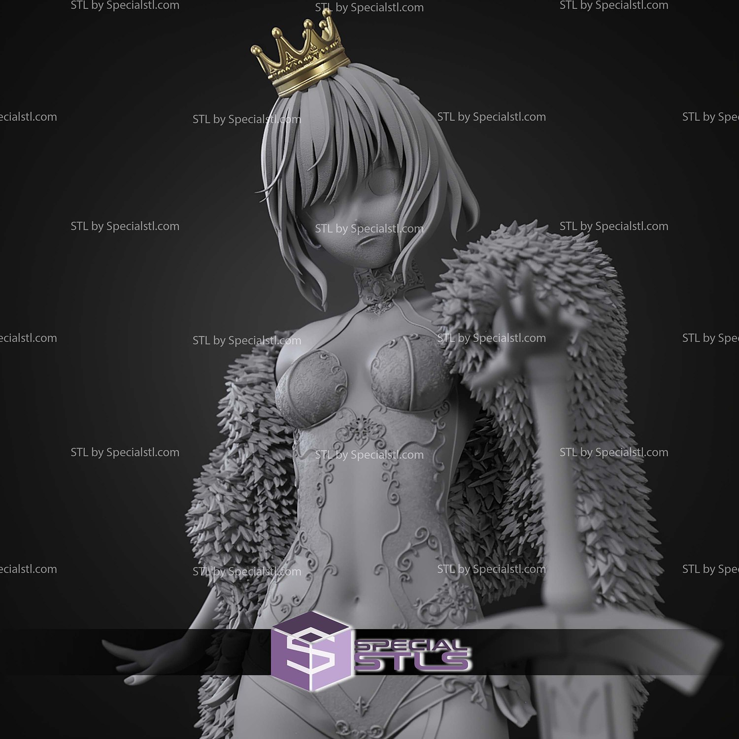 Saber Royal Fate Series 220mm STL Files 3D Model — view 5
