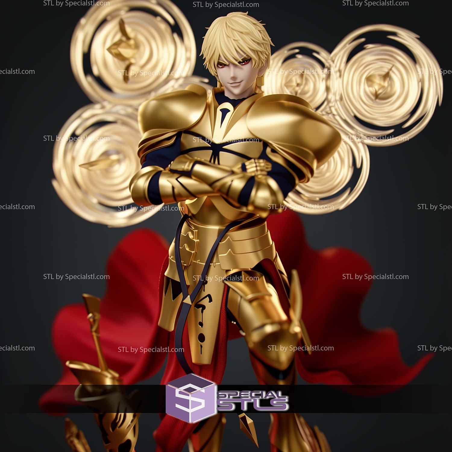 Gilgamesh Fate Series 270mm STL Files 3D Model — view 3
