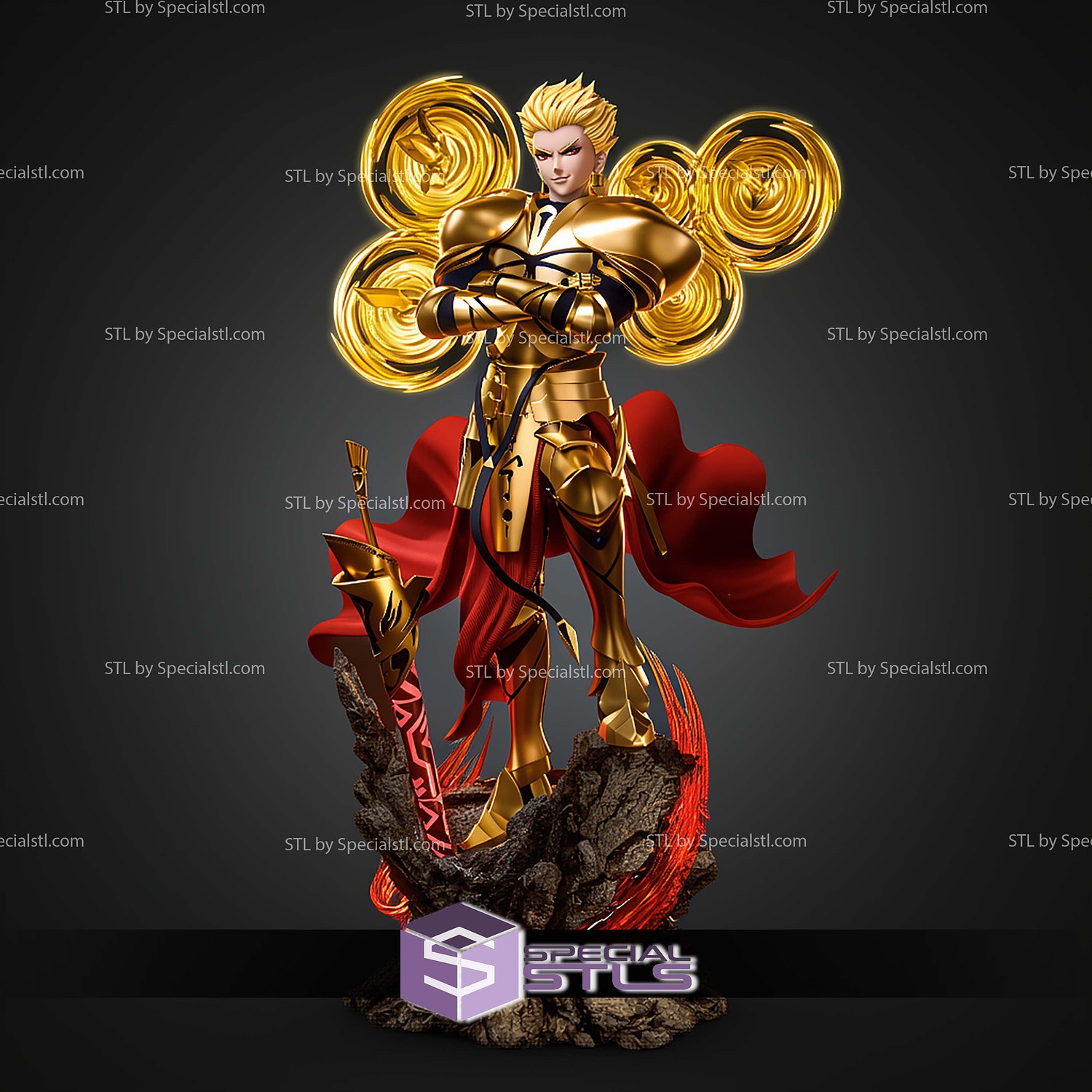Gilgamesh Fate Series 270mm STL Files 3D Model — view 5