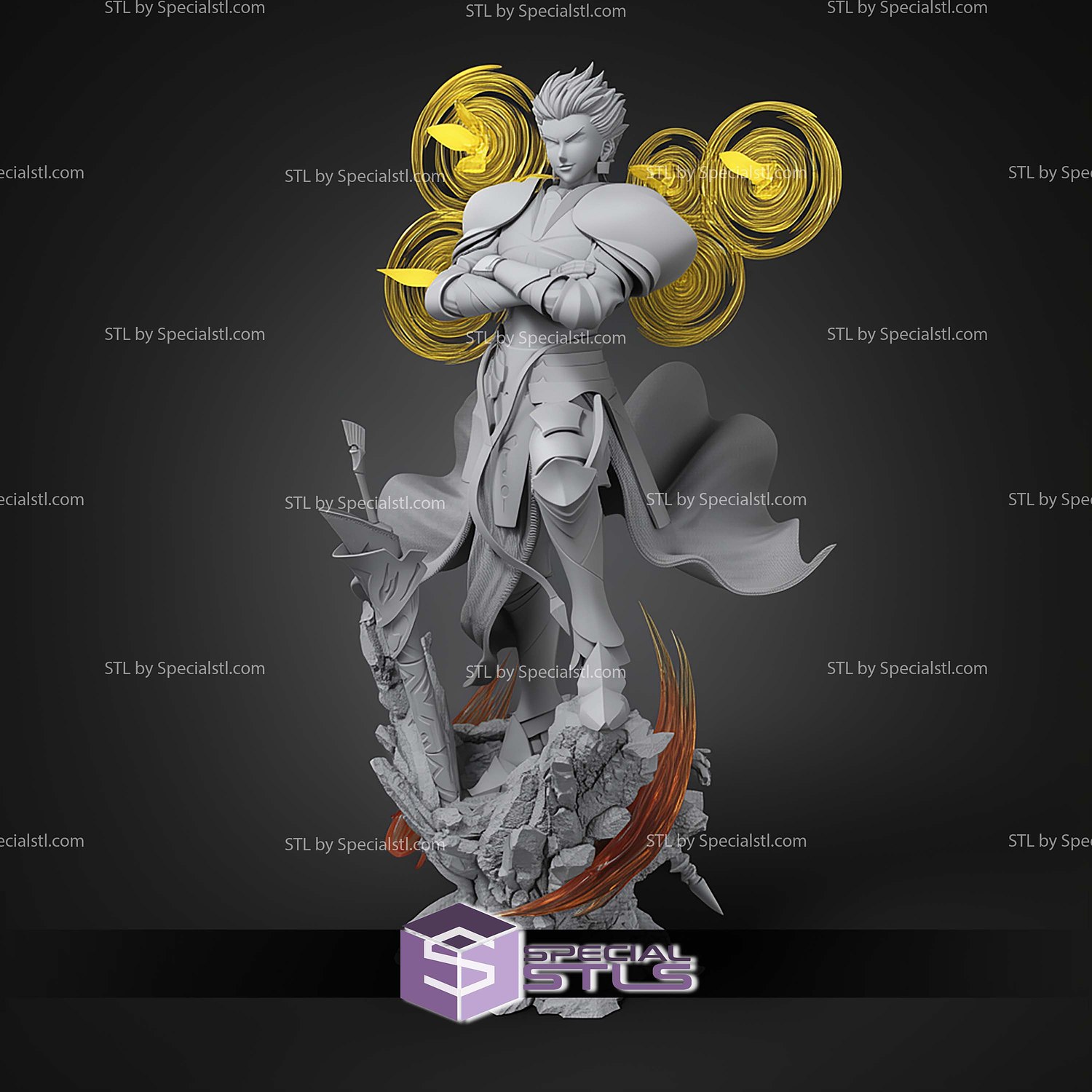 Gilgamesh Fate Series 270mm STL Files 3D Model — view 7