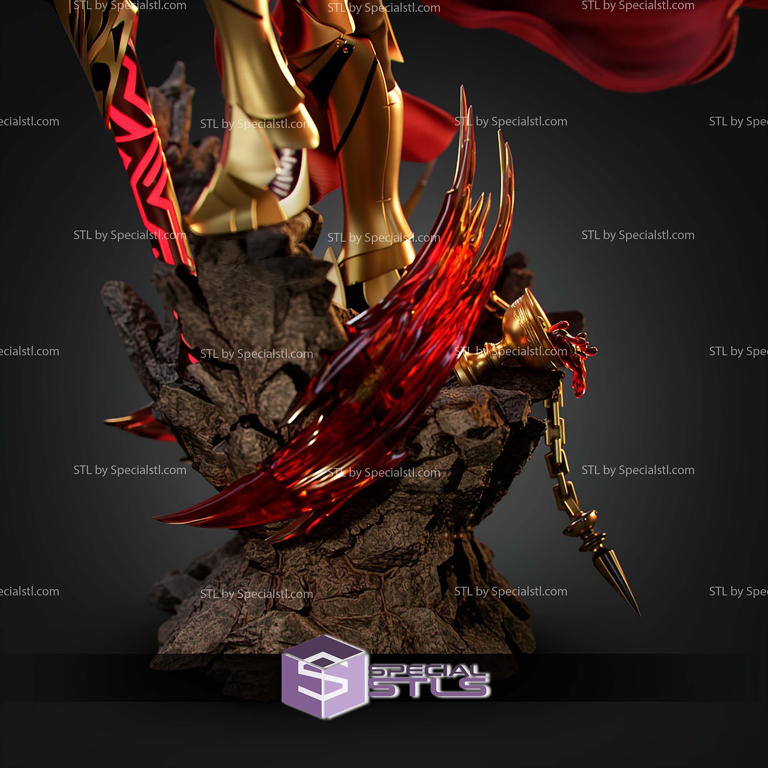 Gilgamesh Fate Series 270mm STL Files 3D Model — view 8