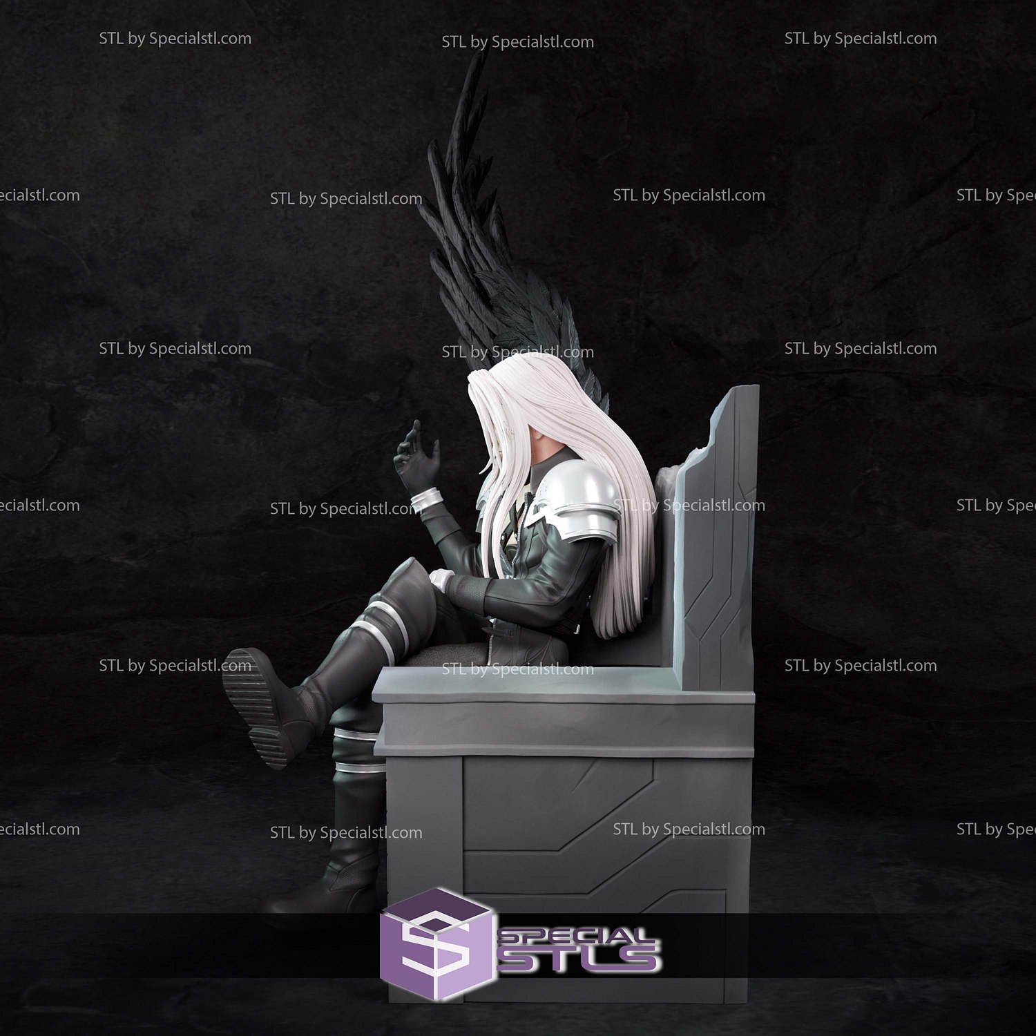 Sephiroth Throne Sculptures 3D Printing STL Model — view 3