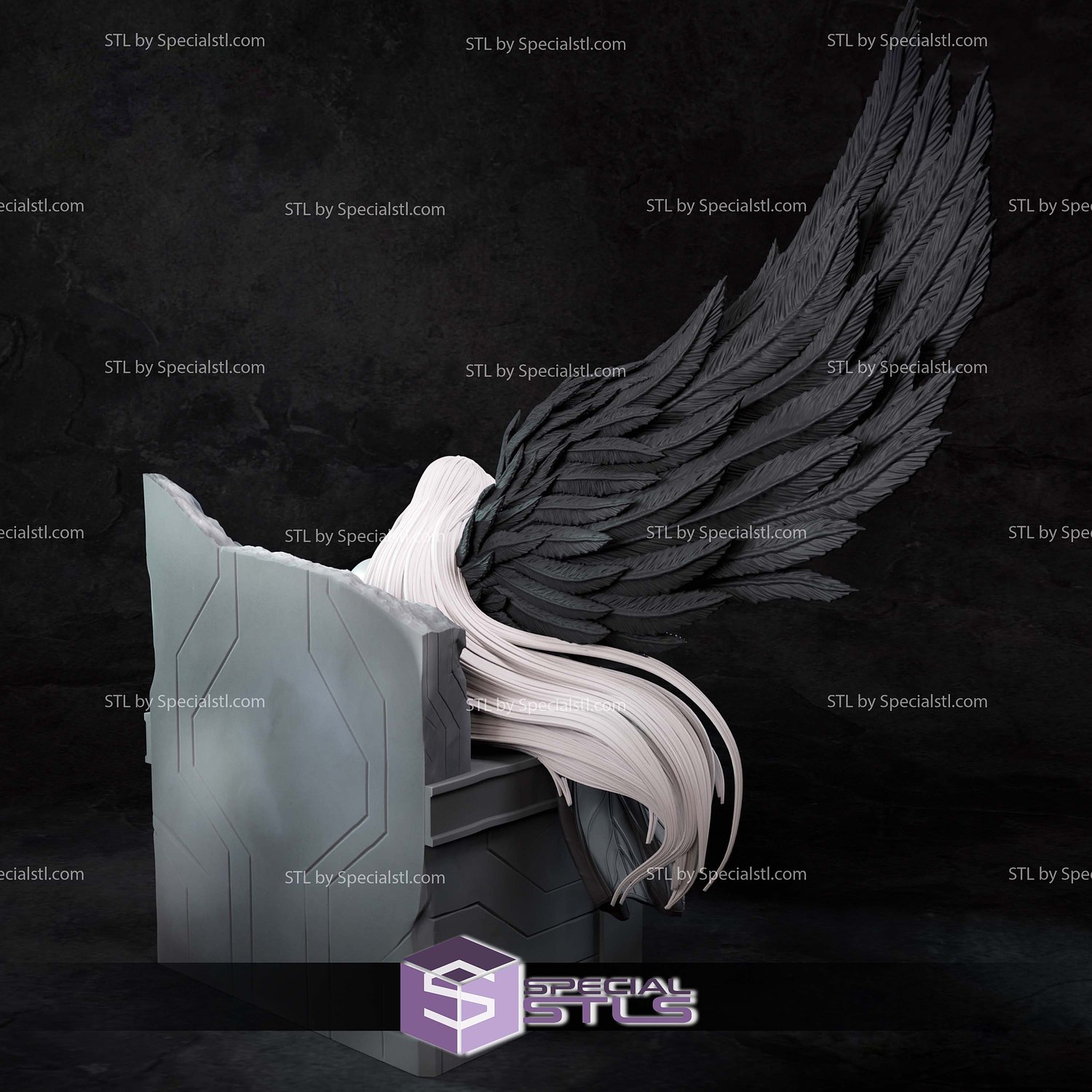 Sephiroth Throne Sculptures 3D Printing STL Model — view 4