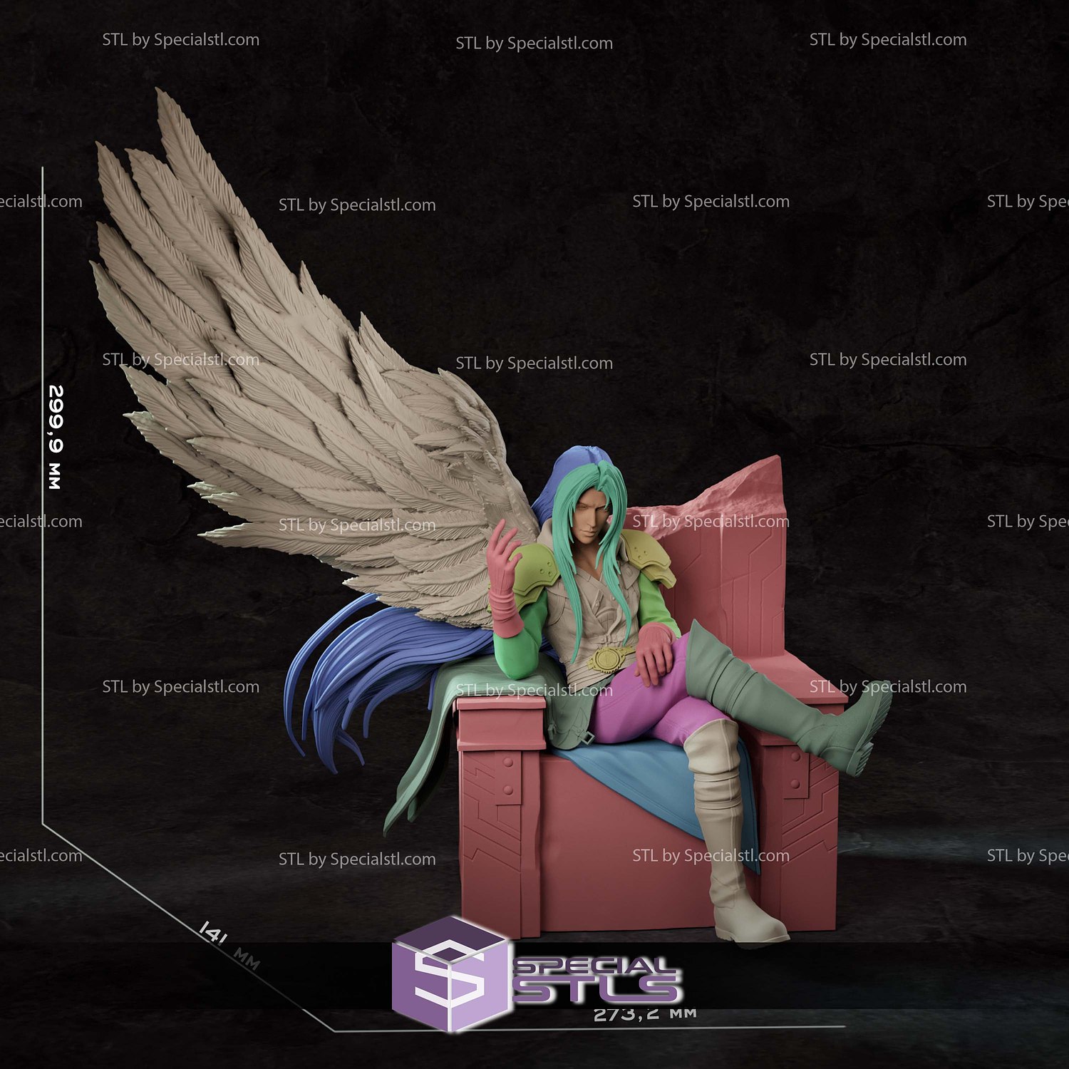 Sephiroth Throne Sculptures 3D Printing STL Model — view 6
