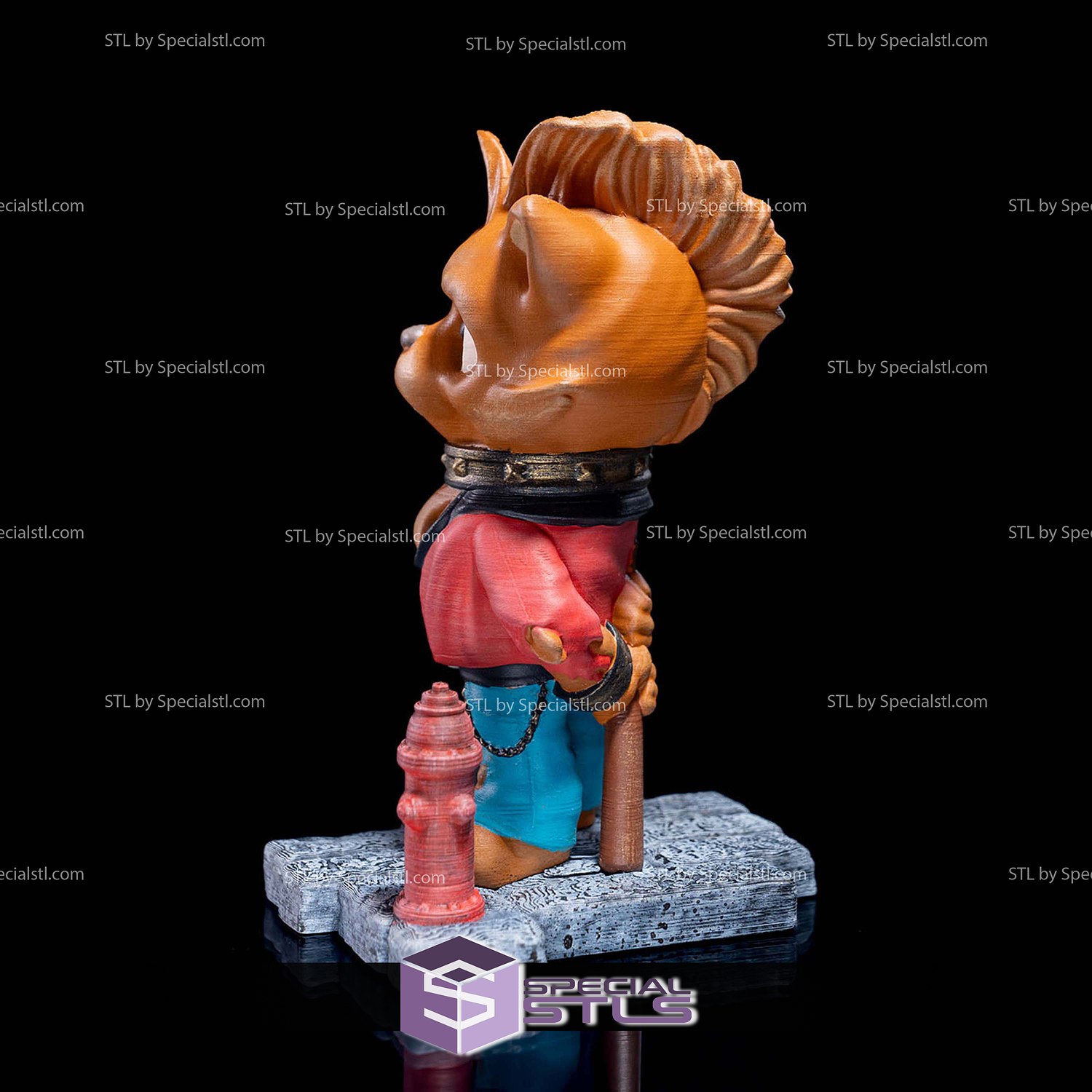 Chibi Werewolf 3D Model Sculpture STL Model — view 2