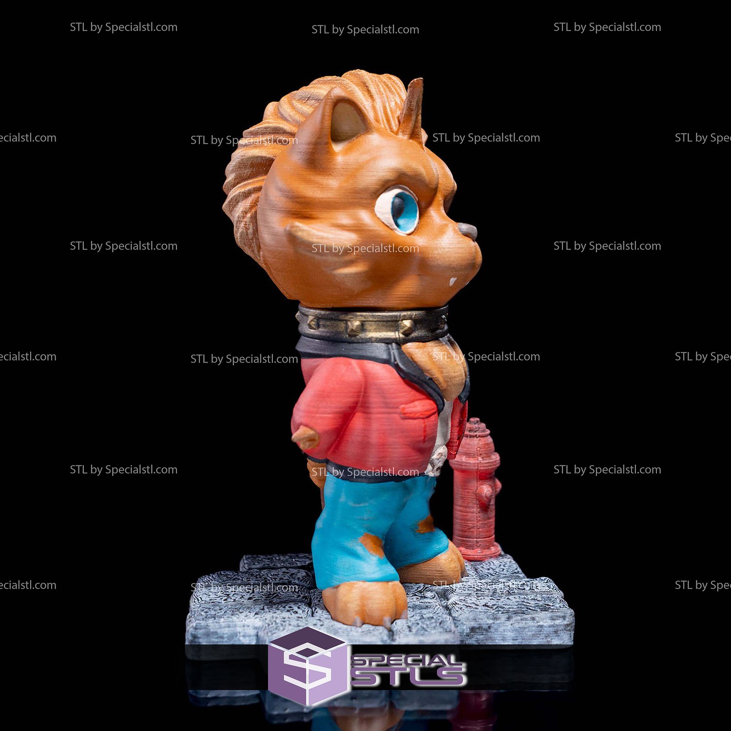 Chibi Werewolf 3D Model Sculpture STL Model — view 4