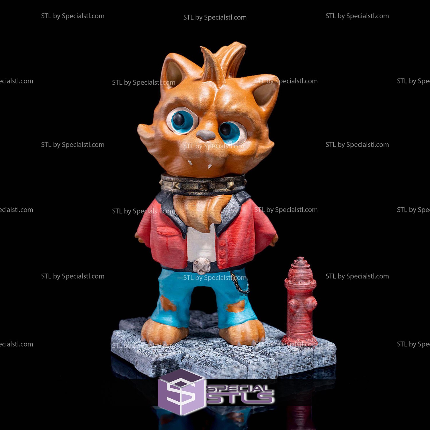 Chibi Werewolf 3D Model Sculpture STL Model — view 5