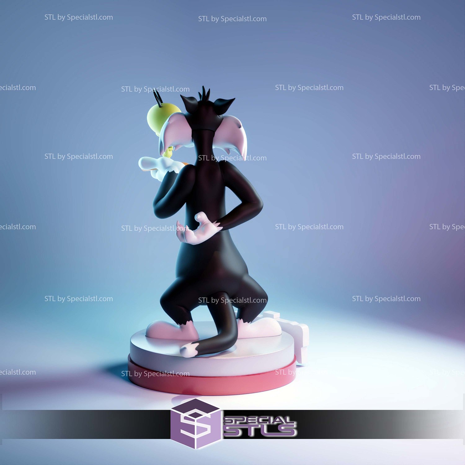 Sylvester and Tweety Looney Tunes STL Files 3D Model — view 3