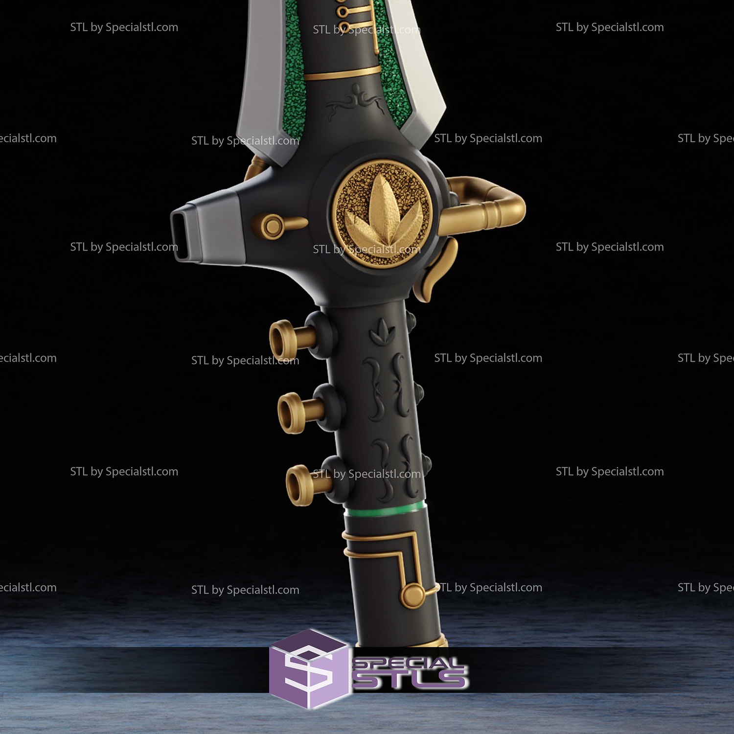 Cosplay STL Files Green Ranger Dagger 3D Model — view 2