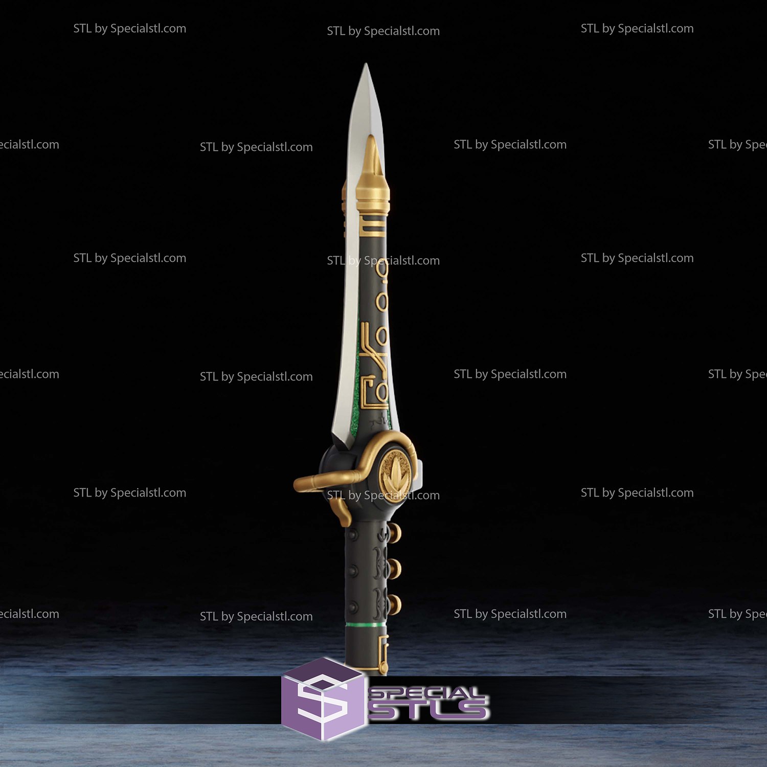 Cosplay STL Files Green Ranger Dagger 3D Model — view 5