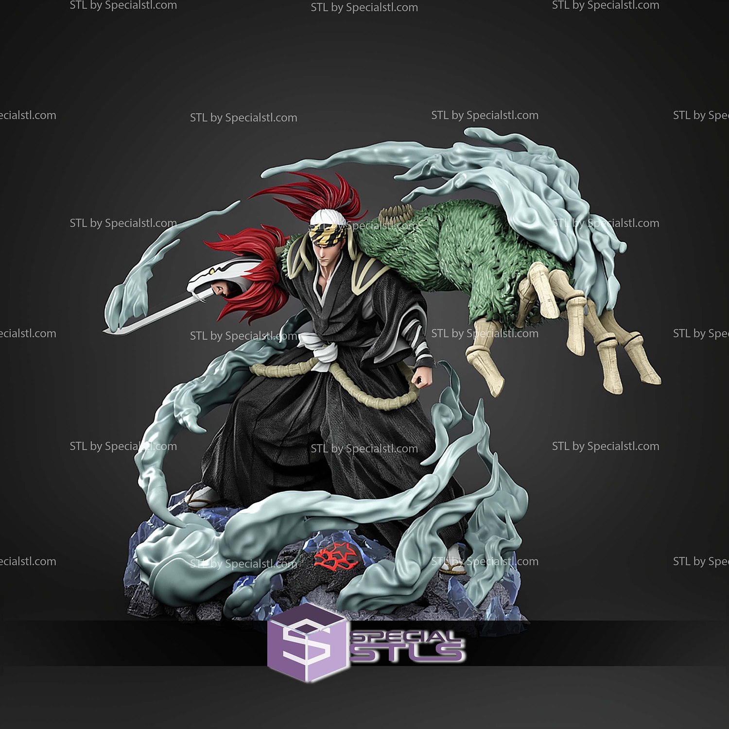 Renji Abarai True Bankai 340mm STL Files 3D Model — view 4