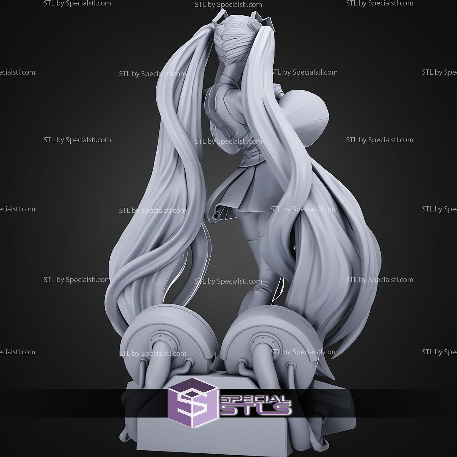 Hatsune Miku Singer Digital STL Files 3D Model — view 8