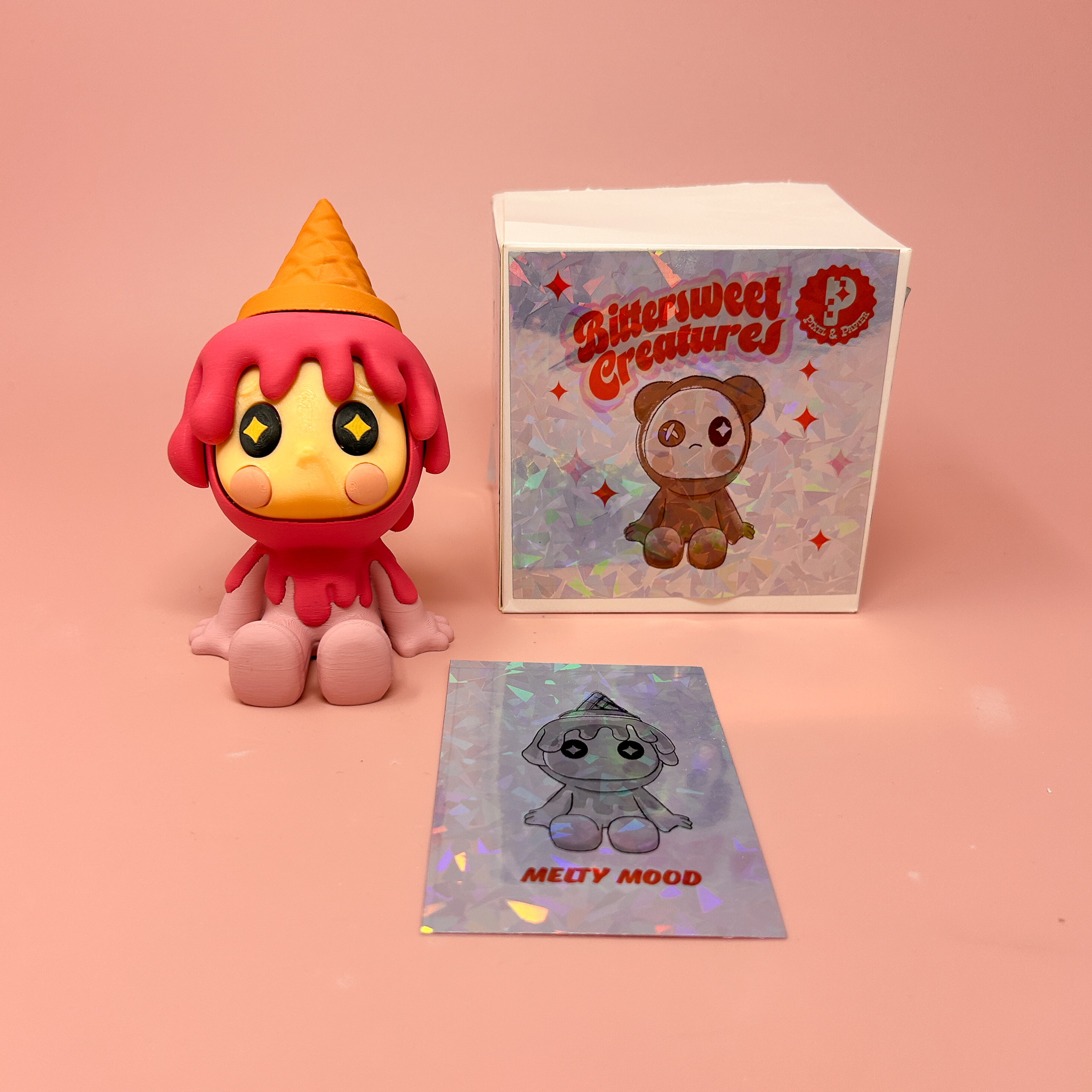 Melty Mood - Bittersweet Creatures - Cute Ice Cream Collectible Figure, Mystery Box, Blind Box 3D 3MF Model — view 2