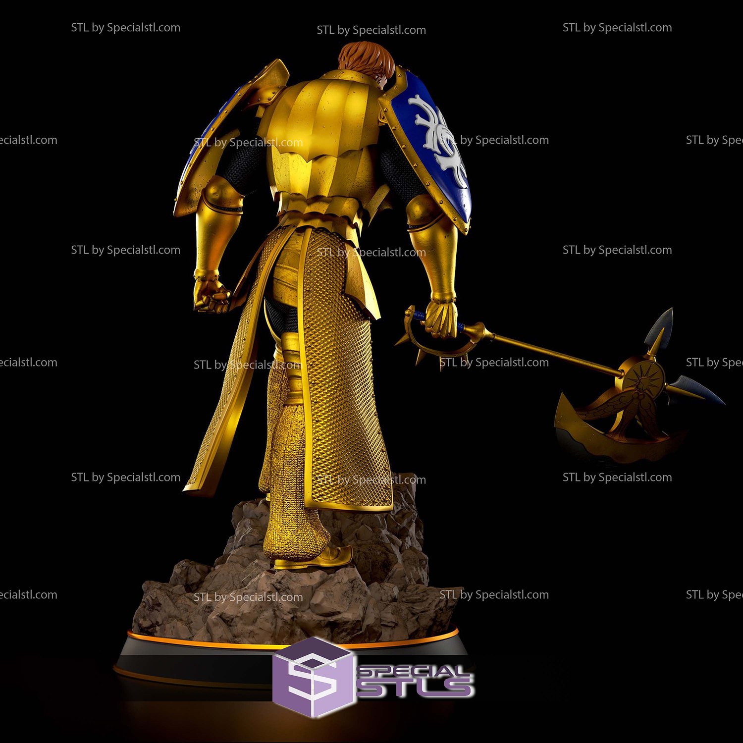Escanor Golden Armor 3D Printer Files STL Model — view 3