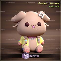 Furball Basic Korone Inugami Hololive 3D Printing Models STL Model