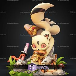 Chibi Kirara Inuyasha 107mm STL Files 3D Model