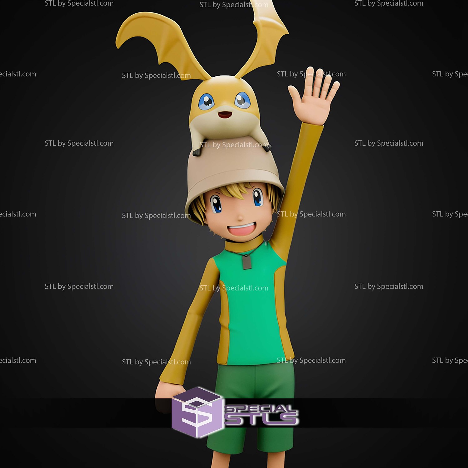TK and Patamon V2 STL Files 3D Model — view 3