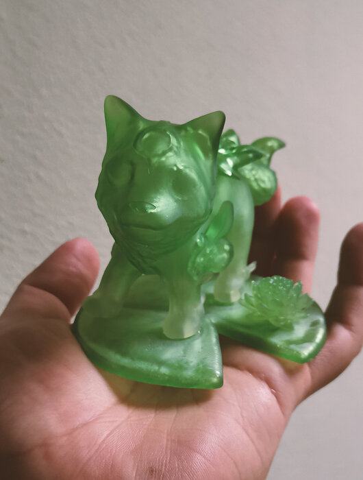 Chibi Okami 3D Printable Figure Cute Wolf Goddess Model STL Model — view 3