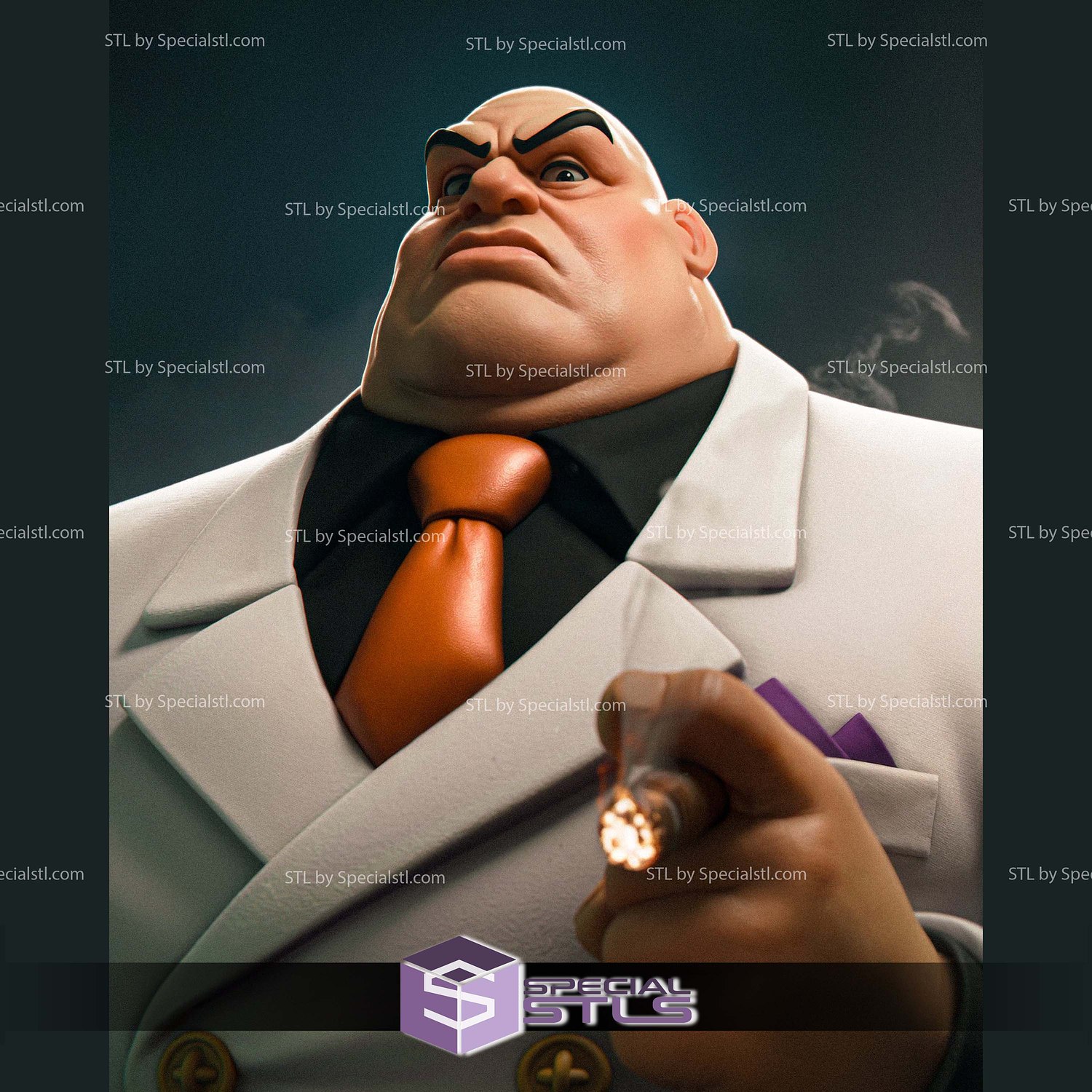 Kingpin Spider Man Toon Style 3D Printer Files STL Model — view 2
