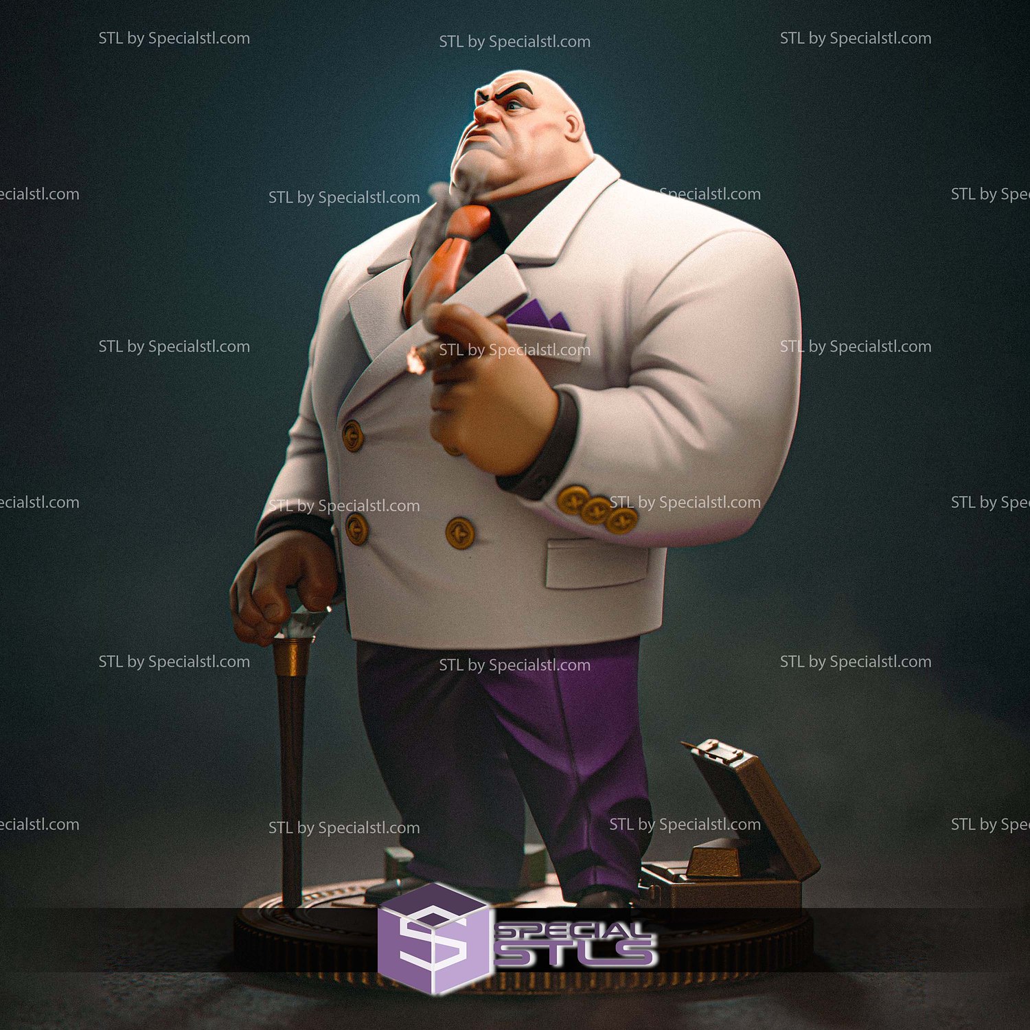 Kingpin Spider Man Toon Style 3D Printer Files STL Model — view 3
