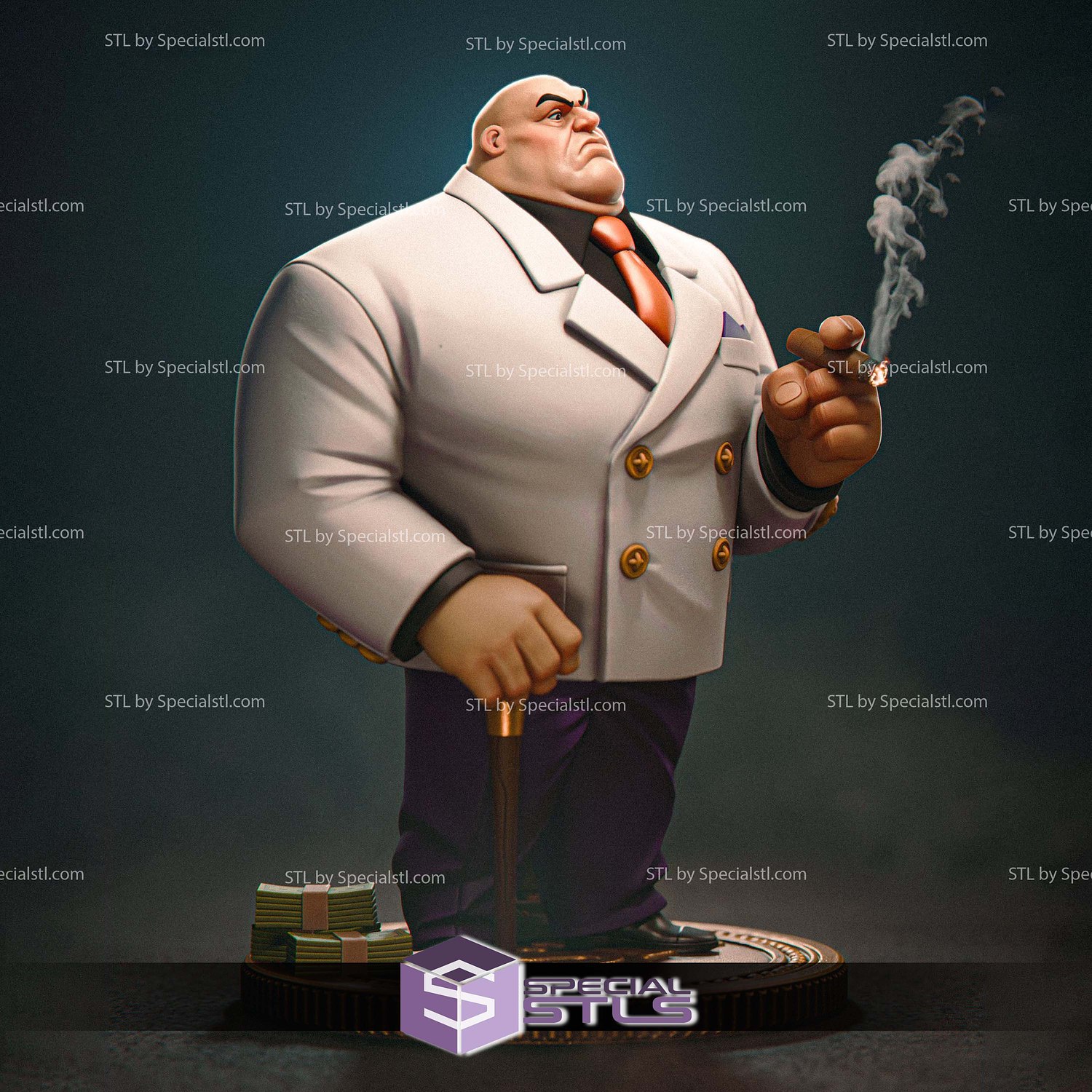 Kingpin Spider Man Toon Style 3D Printer Files STL Model — view 4