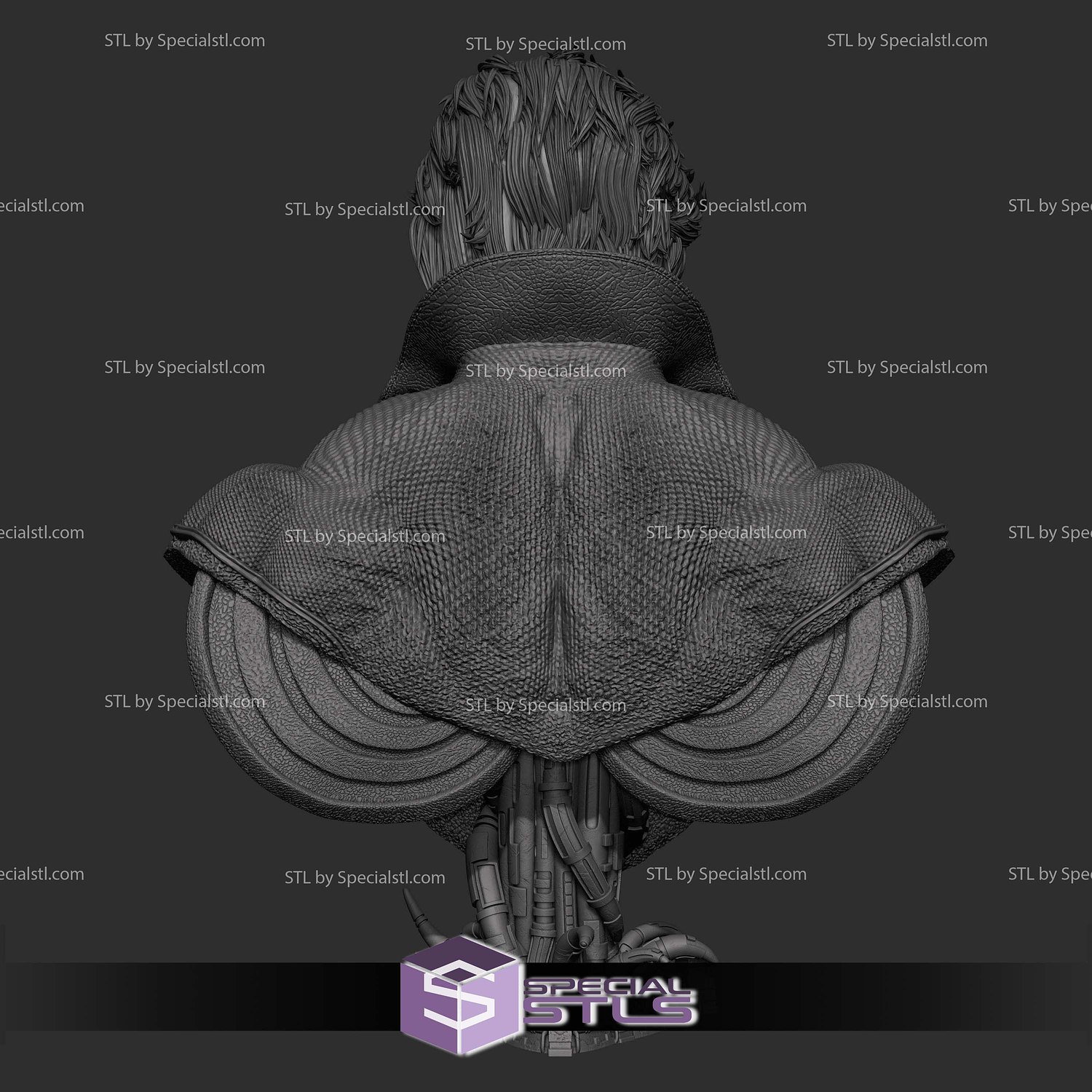 Banshee Marvel Heroes Bust STL Files 3D Model — view 4