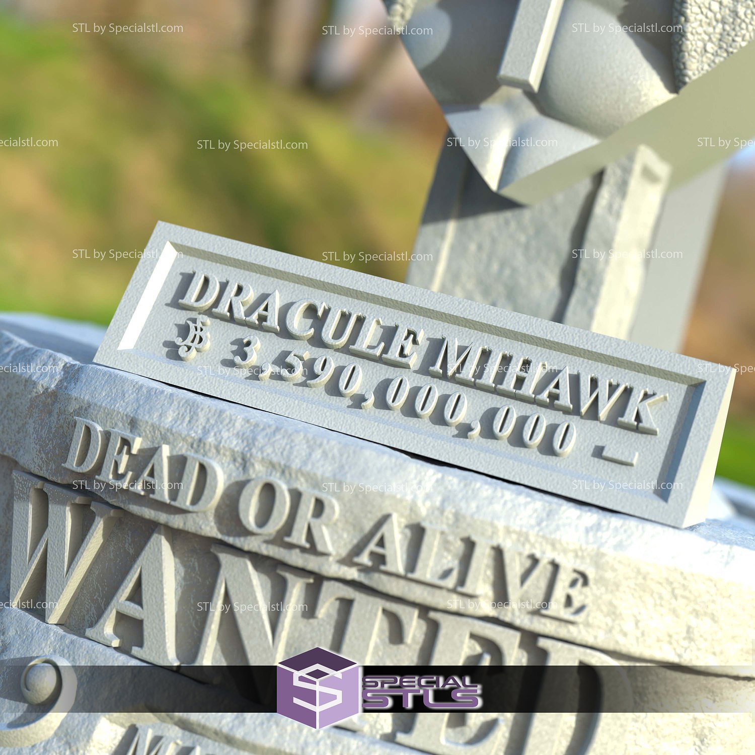 Dracule Mihawk Bust One Piece 3D Model Sculpture STL Model — view 6