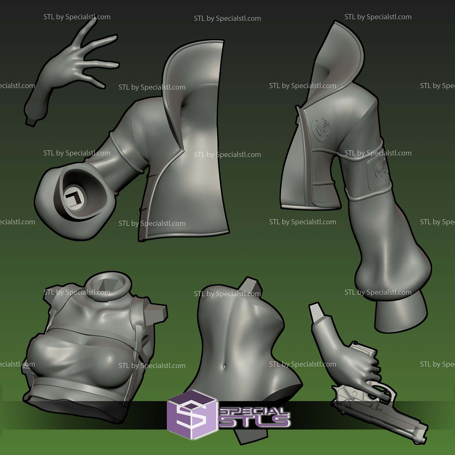 Riyo Reaper Trash Beasts Base STL Files 3D Model — view 2