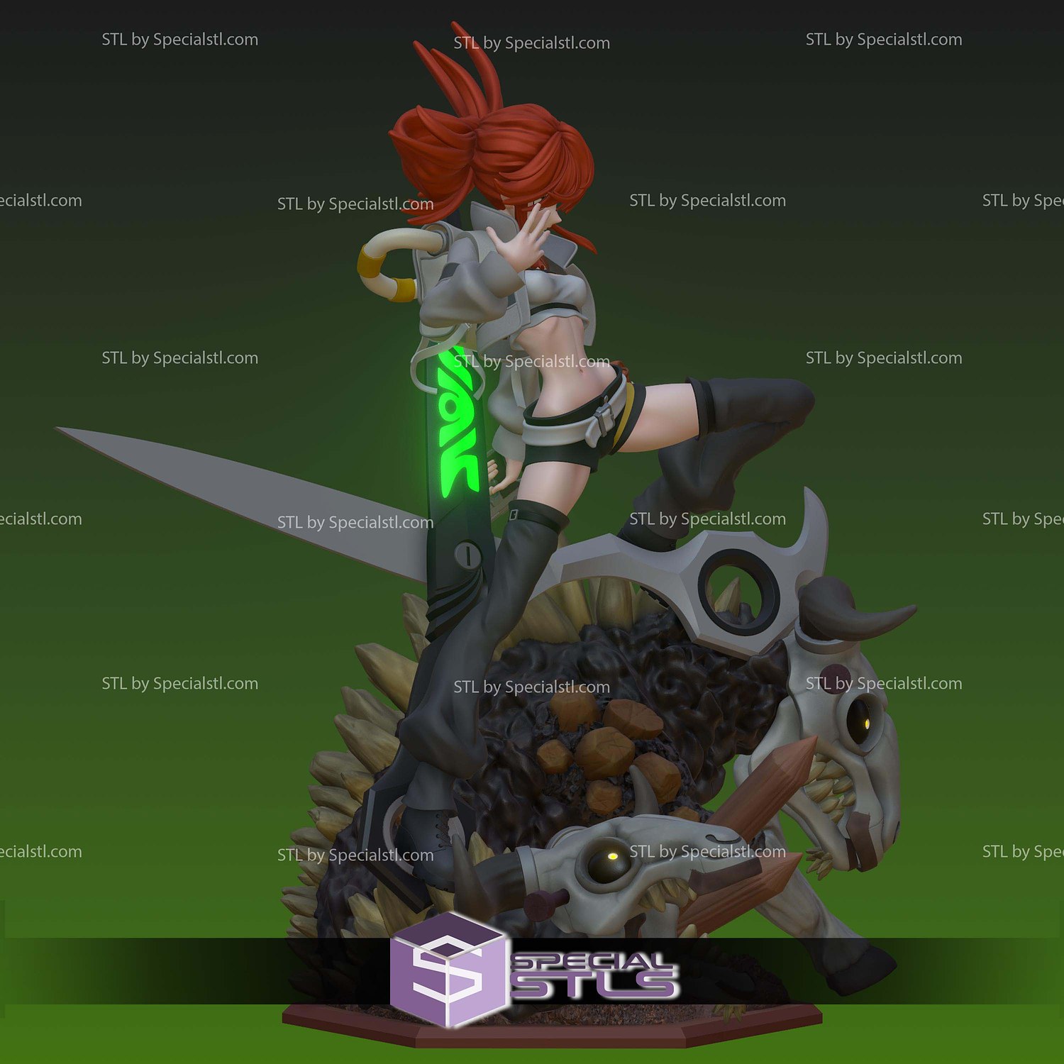 Riyo Reaper Trash Beasts Base STL Files 3D Model — view 6